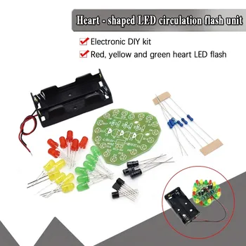 LED sirds-veida cirkulācijas gaismas piederumi, elektroniskās ražošanas lukturīti, DIY rīku komplekts, elektronikas laboratorija