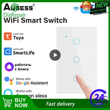 1GB WiFi MUMS Smart Switch Nepieciešams Neitrāls Vads 1/2/3/4 Banda Gaismas Slēdzi Tuya Smart Dzīves APP Kontroles Atbalsta Alexa