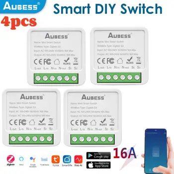 Tuya 16A Zigbee 3.0 Smart Switch Module Hub Vārti Smart Home Automation 2 Veidu Kontroles Smartlife Alexa, Google Home Alise