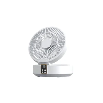 Tālvadības pults Bezvadu Gaisa Cirkulācijas Dzesēšanas Ventilators ar LED Gaismas Locīšanas Elektriskā piestiprināt pie Sienas, Ventilators galda Ventilators Balts