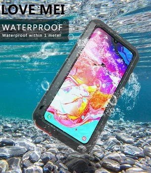 Mīlestība Mei Spēcīgs Case For Samsung Galaxy A70 Šoks Netīrumiem Pierādījums Ūdens Metāla Bruņas Vāciņu Tālruņa Case for Samsung Galaxy A70 Gadījumos