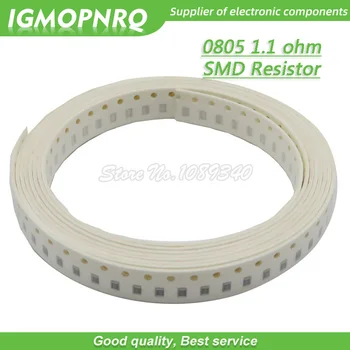 300pcs 0805 SMD Rezistors, 1.1 ohm Chip Rezistors 1/8W 1.1 R 1R1 omi 0805-1.1 R