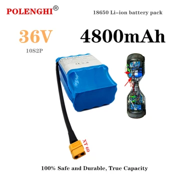 100%taisnība jaudas 10S2P 36V 4.8 Ah litija-jonu akumulators pack, piemērots elektriskā sevi iesūkšanas gaisa spilvena unicycles