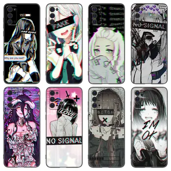 Anime Skumji Meitene Telefonu Gadījumā Samsung M30 M31 S, Ņemiet Vērā, 10 Lite 20 Ultra M12 M13 M21 M22 M23 M32 M33 M51 M52 M53 J2 Pro J4 J6 J8