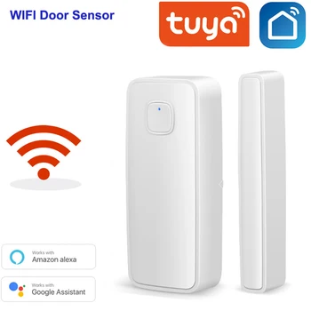 Tuya Smart WiFi Durvju Sensors Signalizācijas Logu Atvērt, Aizvērt Detektoru Smartlife App Kontroles Paziņojuma Savietojams Google Alexa Mājas