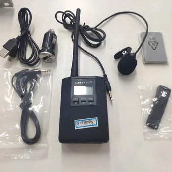 0,2 W Bezvadu Portatīvie Mini Audio FM Raidītājs Komplektā