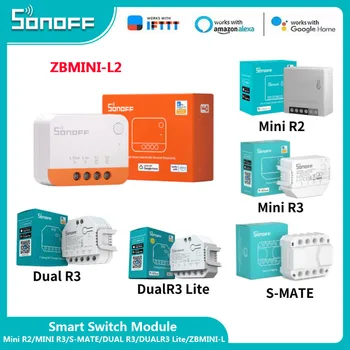 Sonoff Wifi Mini R2/MINI R3/S-PALĪGS/DUAL R3/DUALR3 Lite/ZBMINI-L2 Smart Switch 2 Veids Nr. Neitrālo Vadu Alexa, Google Home Ewelink
