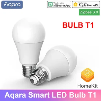 2023 JAUNU Aqara Smart LED Spuldzes T1 Zigbee 3.0 E27 2700K-6500K 220-240V Remote APP Lampas Gaisma Xiaomi smart home mihome Homekit