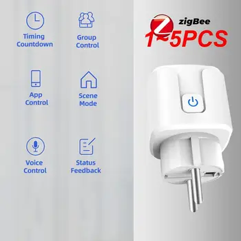1~5GAB Tuya Smart Plug Smart Home Appliance ES 16A Kontaktdakšas Adapteri Taimeri Bezvadu Alexa Mājas Palīgs