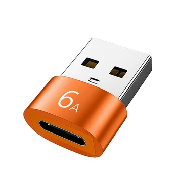 2gab 6A C Tipa USB 3.0 OTG Adapteri USB C Female USB Vīrietis Pārveidotājs Samsung Xiaomi Huawei, Oranža