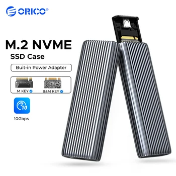 ORICO Rīku Bezmaksas Alumīnija M2 NVMe SSD Būra 10Gbps PCIe C Tipa M. 2 SSD Gadījumā NVMe M Taustiņu Cietvielu Disks Gadījumā Atbalstu UASP