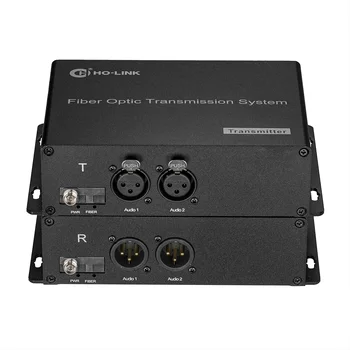 RŪPNĪCAS 2ch līdzsvarotas XLR audio šķiedras audio pārveidotājs ar singlemode ST/LC/FC/SC optisko savienotāju
