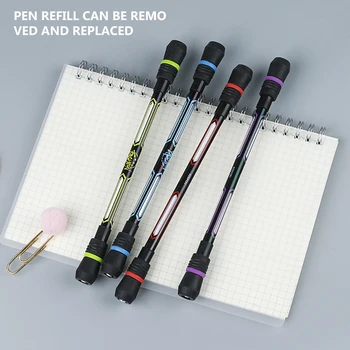 Vērpšanas Pildspalvu 4 Gab Pen Spinning Mod Pirkstu Rotējošo Pildspalvu, kas Peld ar Pirkstu Spinners neslīdošu Pārklājumu Vērpšanai Pildspalva Smadzeņu, Apmācība,