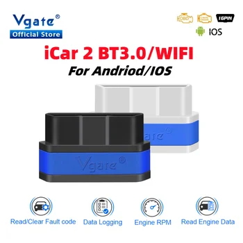 Vgate iCar2 ELM327 OBD OBD2 Bluetooth, Wifi Skeneris iCar 2 Auto Diagnostikas Rīks Android/IOS ELM 327 V2.2 ODB2 Auto Kodu Lasītājs