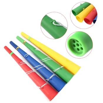 Futbola Spēles Ventilators Uzmundrināt Puse Ragu Plastmasas Vuvuzela Mazulis Taures Rotaļu Mūzikas Instrumenti