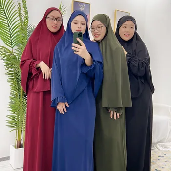 Divas Gabals, Kas Lūgšanu Apģērba Apmetni, Topi, Kleitas Musulmaņu Sieviešu Abaya Drēbes Gaisvadu Hijab Ilgi Khimar Ramadāna Arābu Drēbes Niqab
