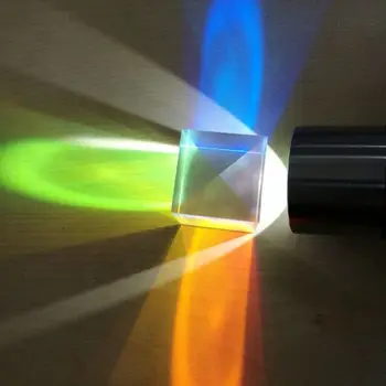 2GAB 2.2x2.15cm Izglītības Optiskā Stikla Prisma Trūkumiem Krusta Dichroic X-Cube Prizmu RGB Kombains Apdare Stikla Prismas