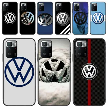 Zīmola Automašīnas Volkswagen Logo Dizaina Phone Gadījumā Redmi 9 9.A 7.A 10 8.A, 10.A 8 Piezīme 11 10S 7 11S Plus POCO Pro X3 Modes TPU Vāciņu