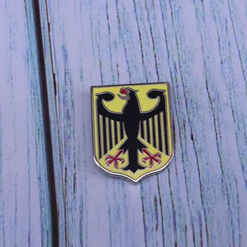 Black Eagle Emaljas Pin Vācijas Ģerbonis Dzeltena Broša, Lai Atloks, Cepure, Nozīmīte