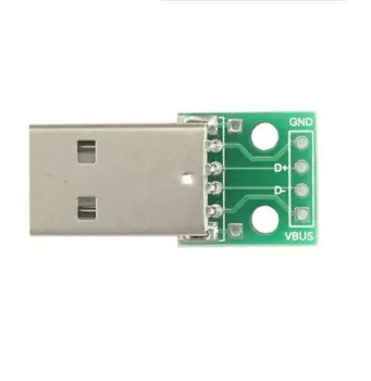 5 gab USB uz CINKOŠANA Adapteris Converter, 4 polu, ar 2.54 mm PCB Kuģa Elektroenerģijas Padeves