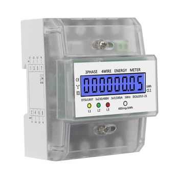 E5BE 3 Fāzes Enerģijas Skaitītāja Elektroenerģijas Skaitītāju Multiparameter Mērījumi LCD Displejs
