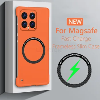 Bezrāmju Magnētisko Par Magsafe Slim Gadījumā Xiaomi 14 Pro Xiaomi14 Pro 5G Bezvadu Lādēšanas Grūti Aizmugurējo Vāciņu
