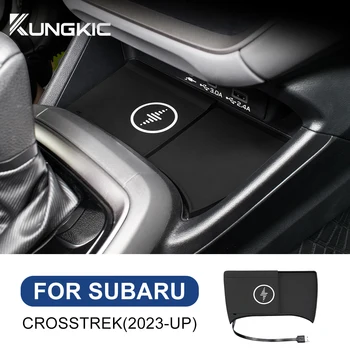 par Subaru Crosstrek Auto Bezvadu Lādētāju 2023 2024 Iphone Mobilo Tālruni, PVC Uzlādes Turētājs Ātru Bezvadu 15W Valdes LHD