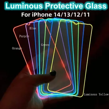 Gaismas Rūdīts Stikls iPhone 13 Pro Max Ekrāna Aizsargs, Mirdzošu Aizsargājošu Stikla iPhone 14 Pro Max 11 12 13 Stikla