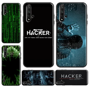 Hakeris Datora Kodu Mākslas Gadījumā Huawei Nova 5T Y6 Y9 Y7 2019 Vāks Godu 50 8X 9X 20 Pro 9 10 Lite 10es Coque
