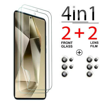4in1 aizsardzības Plēve Priekš Samsung Galaxy S24 5G samsun 24s Kameras Objektīva aizsargstikls sansung S 24 Ultra plus hidrogelu filmu