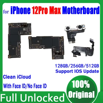 Bezmaksas Piegāde iPhone 12 PRO, MAX Pamatplates Oriģināls Atbloķēt iPhone 12 Pro Max Loģika Valde Atbalsta IOS Atjauninājums Mainboard