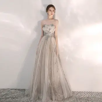 Elegants līgavas kleitas Puse kleita balles kleitas, spīdīga kleita vakartērpi, Formālu kleita sievietēm eleganto jaunatnes vakara kleitas