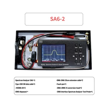 Modernizētas SA6 6GHz Spektra Analizatora+HT6 Antenas SA6 Signālu Genertor 2G 3G 4G LTE CDMA DCS GSM GPRS GLONASS