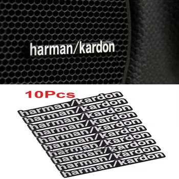 10PCS Auto Optiskā Audio Uzlīmes Harman/Kardon vai BMW f30 f10 F18 5 X3 X5 M3 M4 M5 E34 E90, e46 e60 f20 f30 e91 benz, vw x1 x2 x6