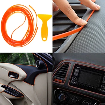 5M Orange car styling interjera molding apdare rotā lentes līnijas plaisa uzpildes komplekts