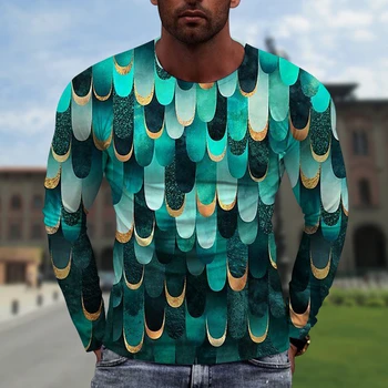 3D Grafikas T Krekli Gadījuma Modes garām Piedurknēm T Kreklu apdruka Vīriešu Apģērbs Apaļu Kakla Tees Jaunu Ērti Top Hombre Ropa Atdzist T Krekls