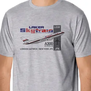 Jaunā Modes Zīmola T Krekls Modes Retro Lidojuma - Laker Airbus A300 Londona - Ņujorka, Dizains, T Kreklu, Padarot Tee Krekli Classic