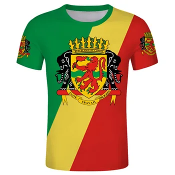 Kongo Republikas Jaunatnes T Krekls, Kongo, Brazzaville Bērniem, Bērnu Futbols Džersija Personalizētu Nosaukums Skaits Logo Uz Gadījuma Apģērbi