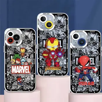 Skaidrs, Tālruņa Gadījumā Xiaomi Poco X3 NFC X3Pro X4Pro M3 Pro Mīksto Segumu Mi 11 Lite 11T Pro Karikatūra Brīnums Avengers Heros Vāciņu