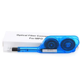 Optiskās Šķiedras Savienotāju Cleaner MPO MTP Optikas Tīrīšanas Kaste Instrumentu Viena pieskāriena fiber cleaning pen 12 core 600+ reizes