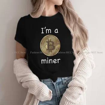 Im Bitcoin Miner Accessoires Grafiskais Poliestera T Bitcoin Cryptocurrency Kalnračiem Drukāšanas Streetwear Atpūtas T Krekls Sievietēm