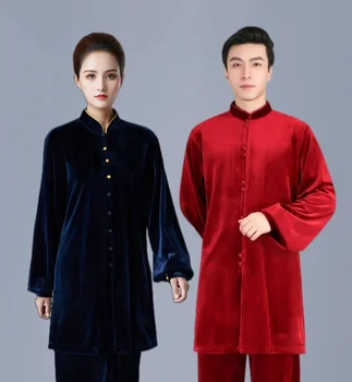 Ziemas Biezā, Tai Chi, Apģērbu Samta Kung Fu Vienotu Cīņas Mākslas Vingrošanas Apģērbu, Siltu Vīriešiem Sievietēm Unisex 2023 Jaunas