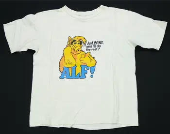 Reti Vintage SAULE KLUSĀ okeāna Alf Tikai piemiedz ar Aci, un es darīšu Pārējās T Krekls 90s Balts XL