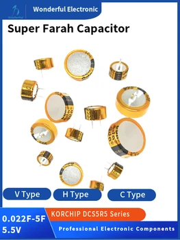 Super Farah Kondensators Super Kondensators Transportlīdzekļa Ceļojumā Datu Dubultā Slāņa Kondensators Ieraksti 5.5 V 0.047 F DCS5R5473VF V tips