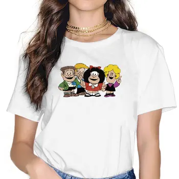 Anime Mafalda Klasisko T Krekls Grafiskais Sieviešu Lakrosa Vasaras Harajuku Crewneck Poliestera TShirt