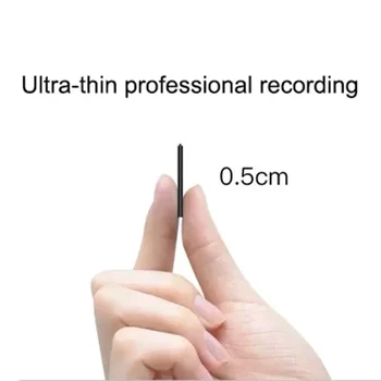 Ultra-Thin Mini Balss Ieraksti Espia 4-32GB Digtal Profesionālās Skaņas Aktivizēta Diktofons HD Trokšņu Mazināšanai Ierakstīšanas MP3 Atskaņotājs