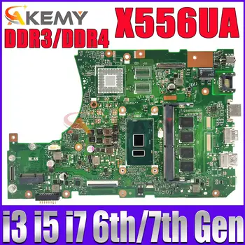 X556UA Mainboard Par ASUS A556U X556U X556UF X556UV X556UAM X556UJ X556UAK Klēpjdators Mātesplatē I3 I5 I7 CPU DDR3L/DDR4 4G/8G RAM