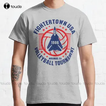Fightertown Asv Volejbola Turnīrs Klasisks T-Krekls Pelēks T Krekli Vīriešiem Iespiesti Tee Pasūtījuma Dāvanu Xs-5Xl Streetwear