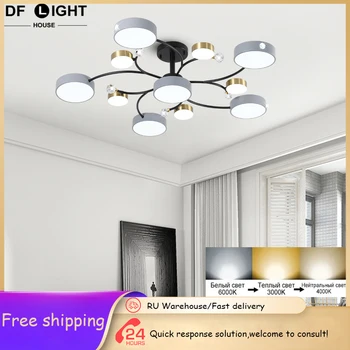 Modernās griestu lampas guļamistabas balta/zelta LED gaismas dzīvojamā istaba spīdumu kristāla lustra virtuves interjera apgaismojuma armatūra