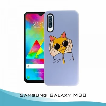 Samsung Galaxy M30 Želeja iespiests kaķis lietā